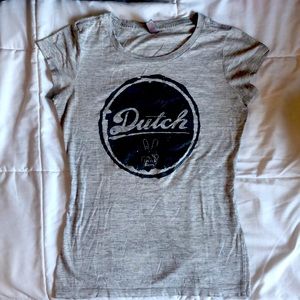 Dutch Bros Light Grey T-shirt Size Medium